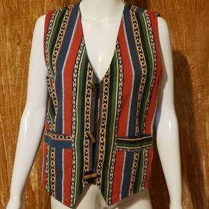 BRAND NEW Nepal Vest w/Wooden Buttons